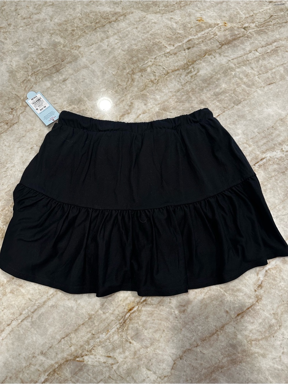 Cat & Jack Black Tiered Skirt with Drawstring - Picture 2 of 2